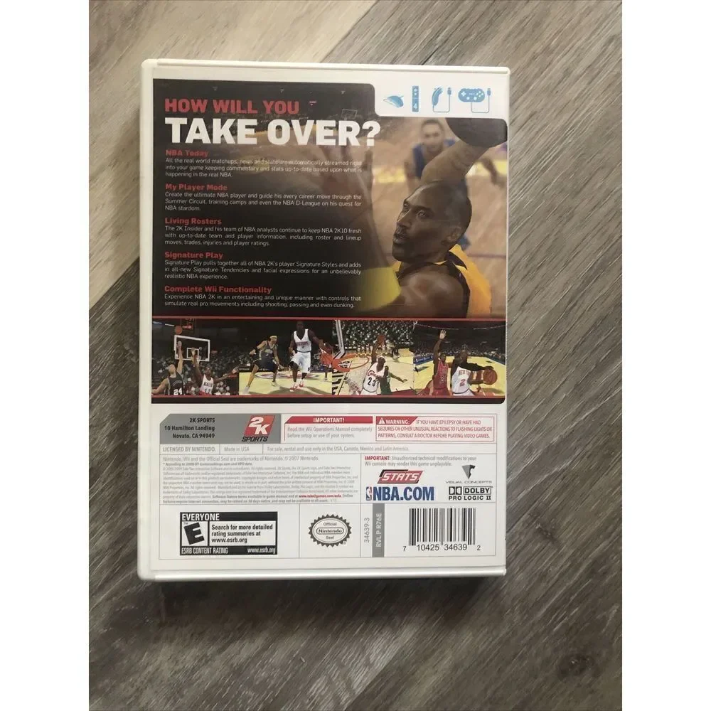 *NBA 2K10 (Nintendo Wii, 2009) Complete w Manual